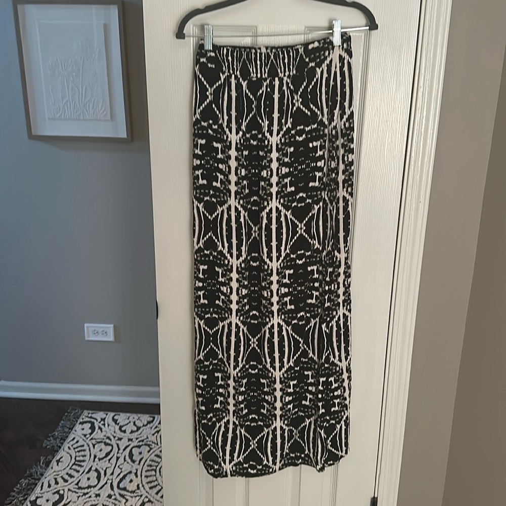 Express Black and White Maxi Skirt